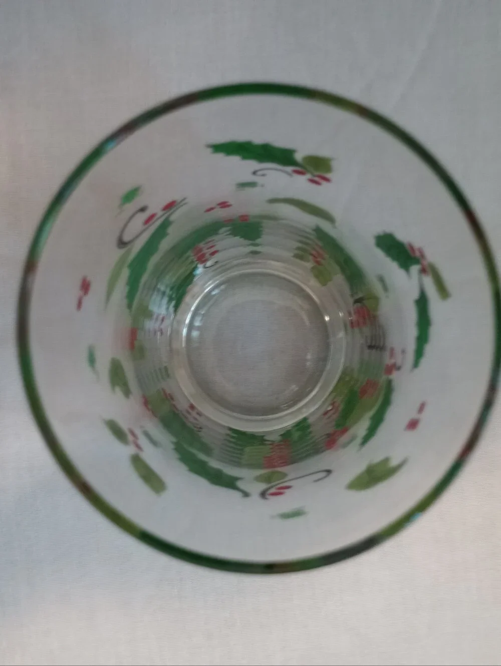 Libbey Christmas Holly Berry Pattern 16 Ounce Tumblers-Set Of 4